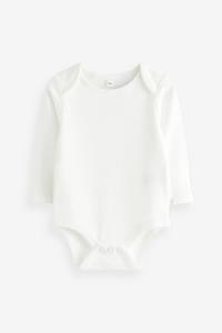 Боди с длинными рукавами из натурального хлопка и бамбука с вырезом Mori, белый