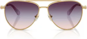 Женские солнцезащитные очки-авиаторы Swarovski SK7031, Gold/Tri Gradient Light Brown/Blue/Violet