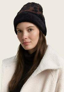 Шапка TOM TAILOR Beanie, Big Brown Leo Design/Brown