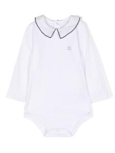 Боди с длинными рукавами и логотипом Douuod Kids, белый