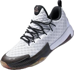 Мужские кроссовки PEAK, спортивная обувь Lou Williams Lightning для баскетбола, бега и прогулок, белый/черный