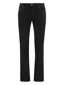 Джинсы с пятью карманами и нашивкой-логотипом Moorer, черный