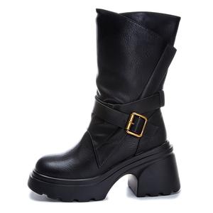 POOQ Черные женские ботильоны, цвет Black