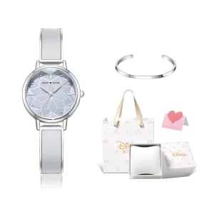 Disney Часы с кварцевым механизмом женские с синим циферблатом