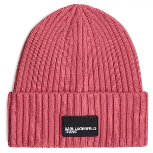 Шапка-бини Karl Lagerfeld Jeans Turned Up, розовый