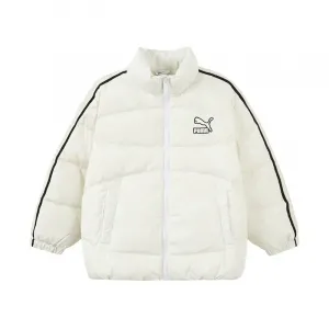 PUMA Пуховик Sportstyle Series белый с цветочным принтом детский