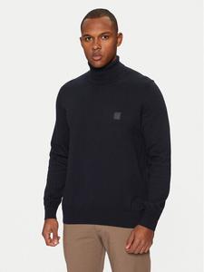 Свитер с высоким воротником обычного кроя Boss, синий