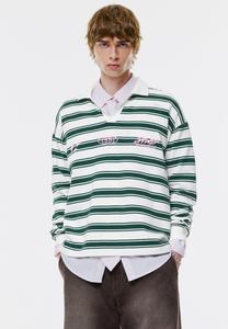 Поло PULL&BEAR STRIPED, White