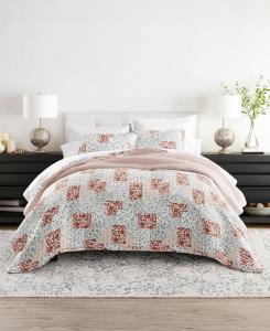 Двусторонний комплект постельного белья из 2 предметов с лоскутным узором, размер Twin/Twin XL ienjoy Home, Blush