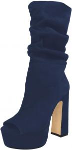 Женские стильные босоножки с открытым носком FSJ, свободные ботильоны на щиколотку с платформой и массивным каблуком, ботинки на высоком каблуке, модная обувь, размеры 4-16 US, Blue