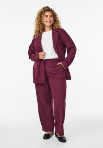 Брюки Zizzi Trousers, Fig Stripe/Mottled Bordeaux