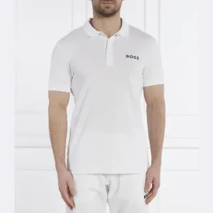 Рубашка-Поло приталенного кроя Paule Boss, белый