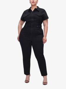 Джинсовый комбинезон fit for success Good American, черный