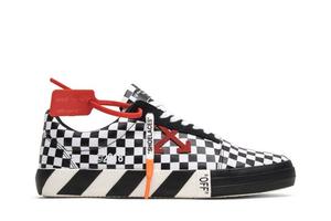 Кроссовки Off-White OFF-WHITE Vulc Low Top 'Checkered Black White', белый