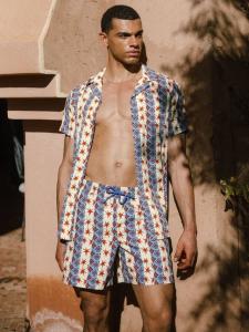 Рубашка с отложным воротником в звездно-полосатую полоску Chelsea Peers, Multi