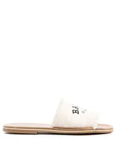 Сандалии с вышитым логотипом Bally, нейтральный