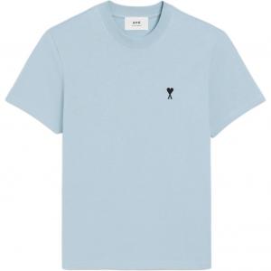 Футболка с вышитым логотипом Ami Paris AMIPARIS, светло-голубой