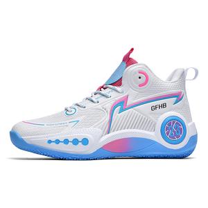 Износостойкие легкие амортизирующие дышащие кроссовки Mid top для детей и подростков Kung Fu partners, белый