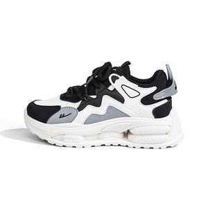 WARRIOR Женские низкие массивные кроссовки бежево-черно-серые, цвет Beige/Black/Gray