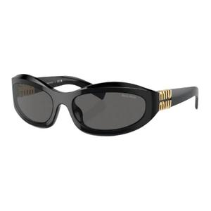 MIU MIU Солнцезащитные очки овальной формы Eyewear Oval Frame, Black