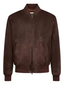 Замшевый бомбер Tod'S, коричневый