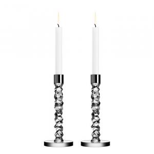 Подсвечники Orrefors Carat High, пара, белый