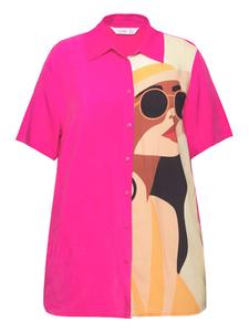 Блуза MIAMODA, цвет neon berry