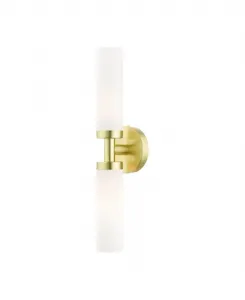 Настенный светильник Aero 2 Lights Vanity Sconce Livex, латунь