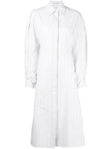 Victoria Beckham платье-рубашка в полоску, белый