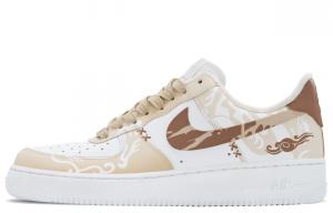 Nike Кроссовки Air Force 1 Han Pattern Tool Thermal Coverage Low top Skateboard Shoes Men's Beige Brown