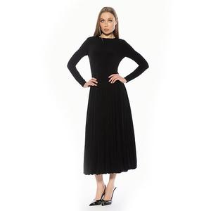 Женское платье с длинным рукавом и боковыми сборками Alexia Admor, Black