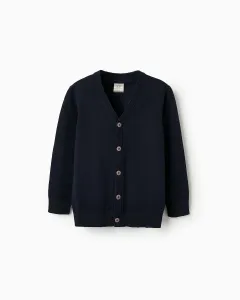 Куртка для мальчика с V-образным вырезом и застежкой на пуговицы Zippy, темно-синий