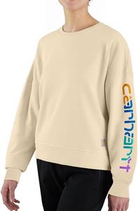 Carhartt Women's 106890 футболка с коротким рукавом из серии TENCEL Fiber, свободного кроя, Oat Milk