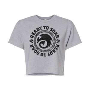 Укороченная футболка «Как приручить дракона» для юниоров Licensed Character, серый