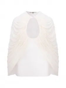 Драпированная блузка Manuri, бежевый