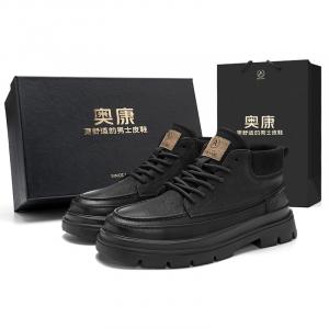 Короткие ботинки Martin 3,5 см, мужские, коробка AOKANG, Black (Gift Included)