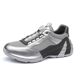 Нескользящие, износостойкие, дышащие, легкие, низкие повседневные туфли для мужчин Kuding, Silver