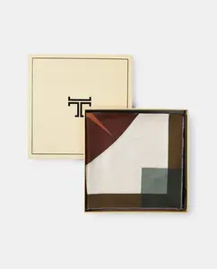 Шарф из шелковой саржи с принтом в виде воздушных шаров Latouche, цвет 400 Azul