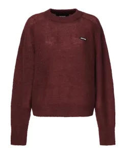 Легкий вязаный свитер с логотипом Rotate Birger Christensen, фиолетовый