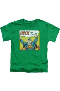 Футболка с коротким рукавом для малышей DC Comics Deck The Halls Gildan, зеленый