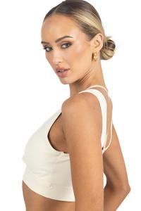 Спортивный бюстгальтер Cleo Color Block Activewear бежевого цвета Akalia