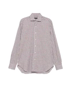 Рубашка в клетку с пуговицами Barba, красный