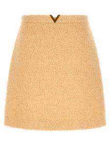Юбка Valentino Garavani 'V Gold', бежевый