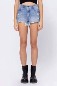 Шорты Sofie Mom в средне-синем цвете HIDDEN