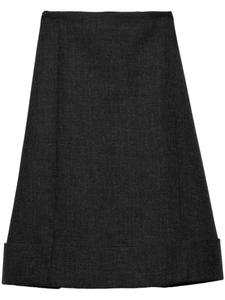 Prada юбка миди А-силуэта, серый