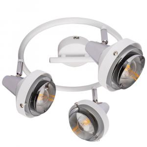 Светодиодный потолочный светильник Rorge White Chrome Metal Globo Lighting, белый