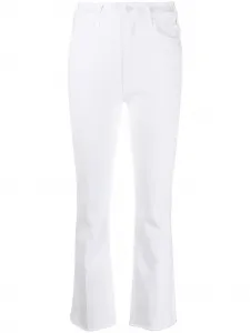 Джинсы The Hustler с бахромой MOTHER, белый