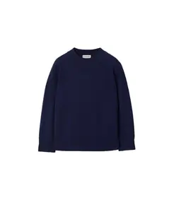 Детский шерстяной кашемировый свитер в клетку с нашивками - для малышей и детей постарше Burberry, синий