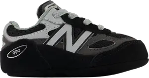 Кроссовки 990v6 Bungee Crib 'Black Silver', черный