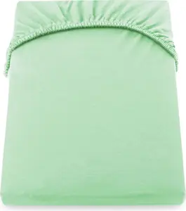 Простыня на резинке из 100% хлопка для спальни, простыня 100-120x200 мятного цвета DecoKing